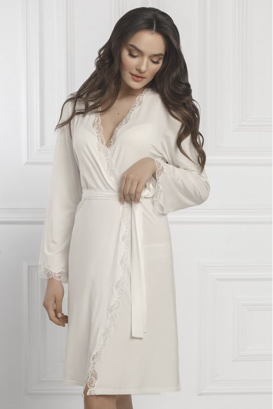 Халат Patrisia - Jasmine Lingerie, цвет: молочный