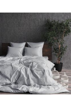Сатин Stripe LUX GRAY PEARL 1/1см - Комфорт-текстиль
