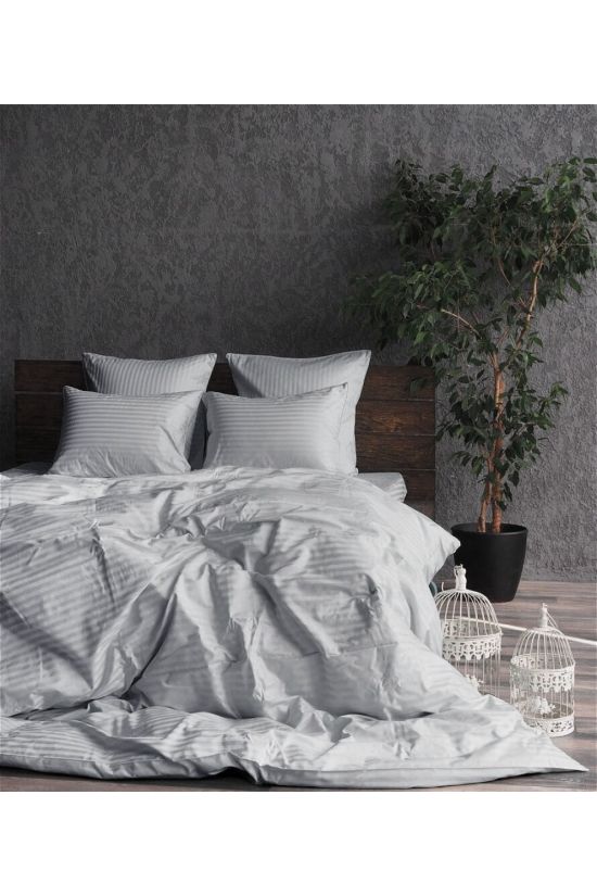 Сатин Stripe LUX GRAY PEARL 1/1см - Комфорт-текстиль