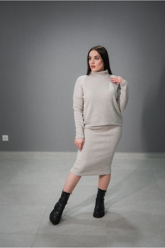 Костюм ангорка (водолазка+юбка) - Y.M Textile