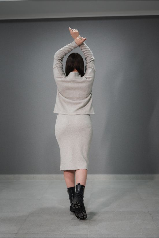 Костюм ангорка (водолазка+юбка) - Y.M Textile