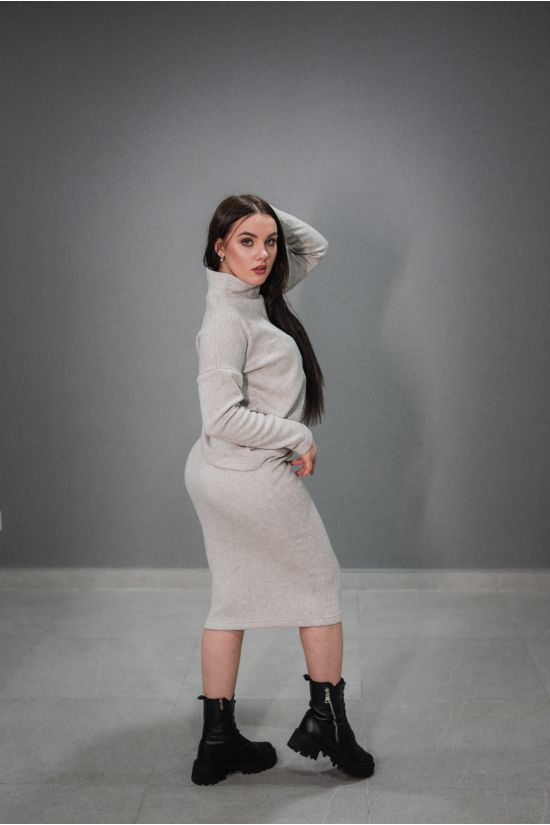 Костюм ангорка (водолазка+юбка) - Y.M Textile