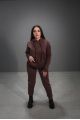 Худи трехнитка на флисе - Y.M Textile, цвет: коричневый