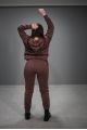 Штаны спортивные женские трехнитка на флисе - Y.M Textile, цвет: коричневый