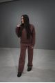 Женский спортивный костюм трехнитка на флисе - Y.M Textile, цвет:  коричневый