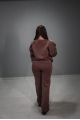 Штаны спортивные женские трехнитка на флисе - Y.M Textile, цвет: коричневый