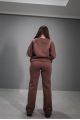 Женский спортивный костюм трехнитка на флисе - Y.M Textile, цвет:  коричневый