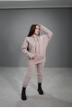 Женский спортивный костюм трехнитка на флисе - Y.M Textile, цвет:  молочный