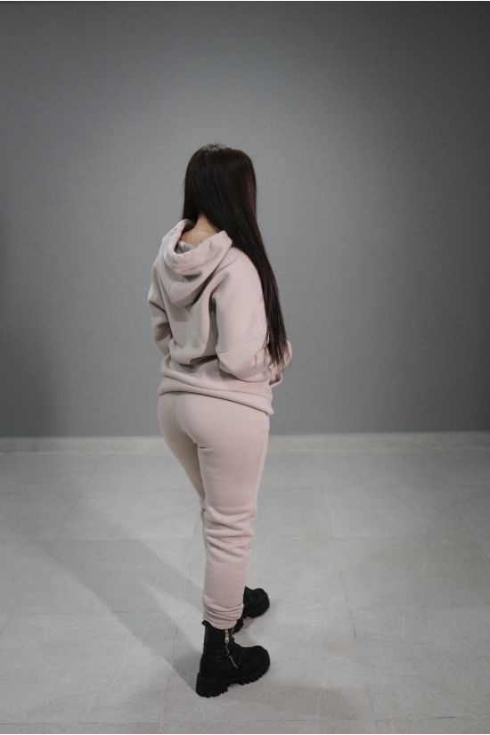 Штаны спортивные женские трехнитка на флисе - Y.M Textile, цвет: молочный